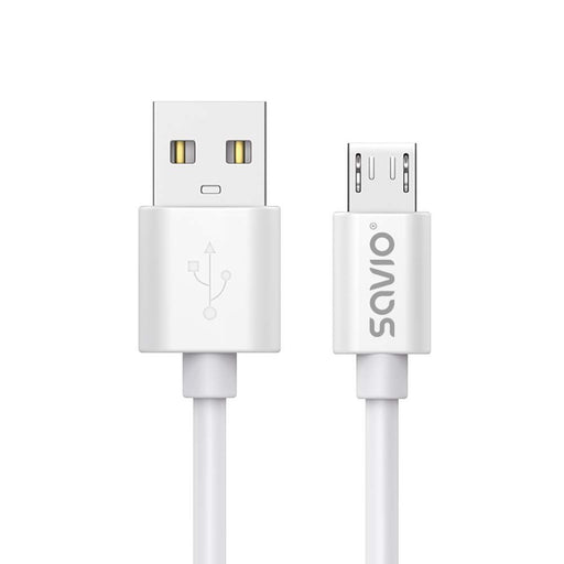 EAN 5901986047483 - Savio USB cable 3 m USB 2.0 USB A - Micro USB White CL-167 cable USB Micro-USB A Blanco imagen 2