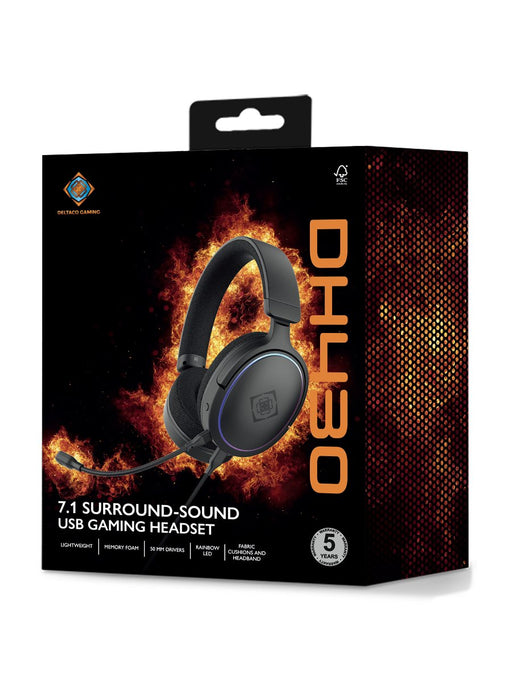 EAN 7333048060808 - Deltaco Gaming GAM-162 auricular y casco Auriculares Alámbrico Diadema Juego USB Tipo C Negro imagen 18
