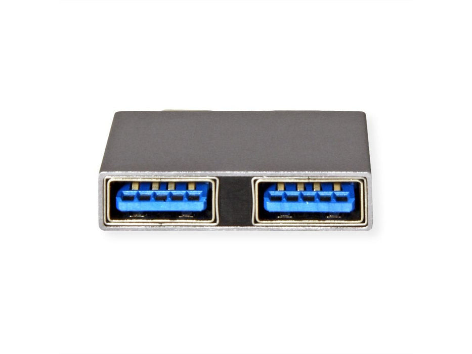 Roline Usb 3.2 Gen 2 Adapter, 2x Usb Typ C - 2x Typ A, St Bu, Silberfarben