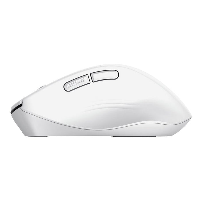 Mouse Trust Wireless Niven Bt/2.4ghz 7 Botones 800-3200dpi Recargable Color Blanco.