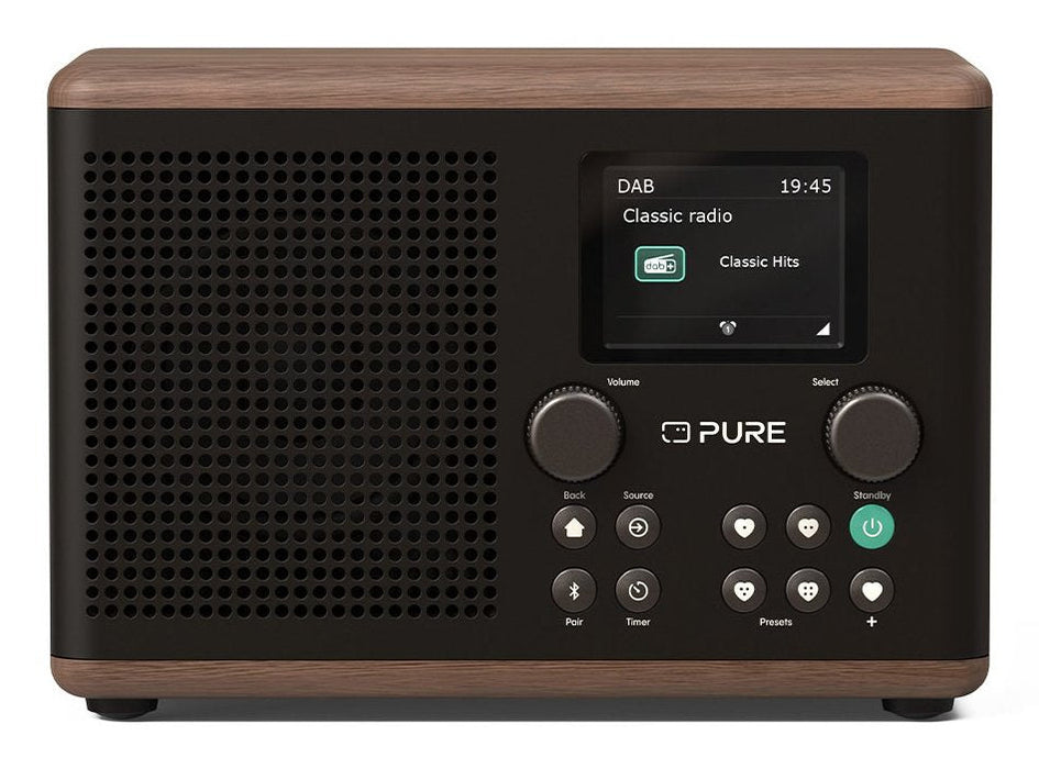 Pure Classic H4 Digitalradio Kaffee Schwarz Walnuss Eu Uk