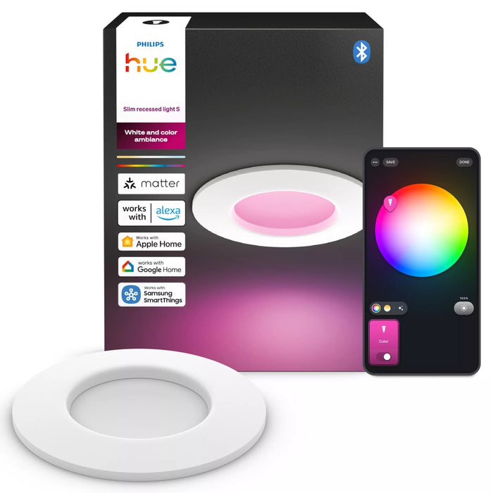 Philips Hue White&Col. Amb. Slim Recessed Light S Emea-White