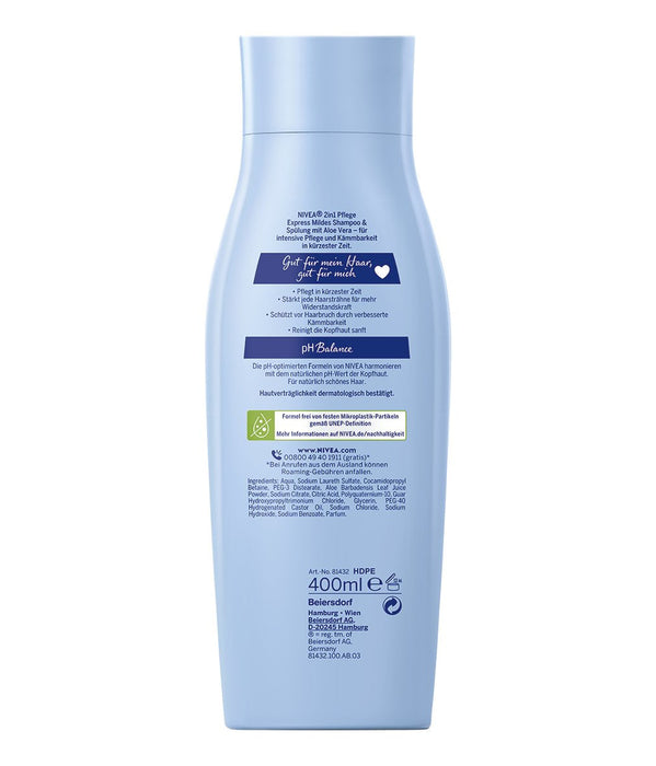 Nivea 2 In 1 Express Shampoo & Spülung 400,0 Ml