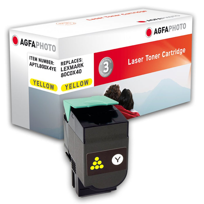 Toner Agfaphoto  Aptl800x4ye Ap Lexmark 80c0x40 Cx