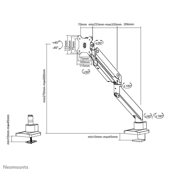 EAN 8717371447816 - Neomounts NM-D775SILVERPLUS soporte para monitor 124,5 cm (49") Escritorio Plata imagen 14