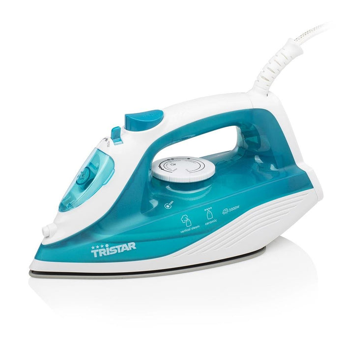 EAN 8713016066299 - Tristar ST-8300 plancha Plancha a vapor Suela de cerámica 2000 W Turquesa, Blanco imagen 2