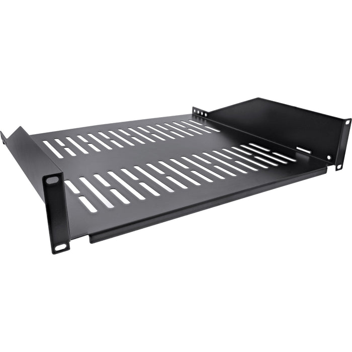 Estante Inline De 19", 400 Mm, 20 Kg, 2u, Negro Ral 9005