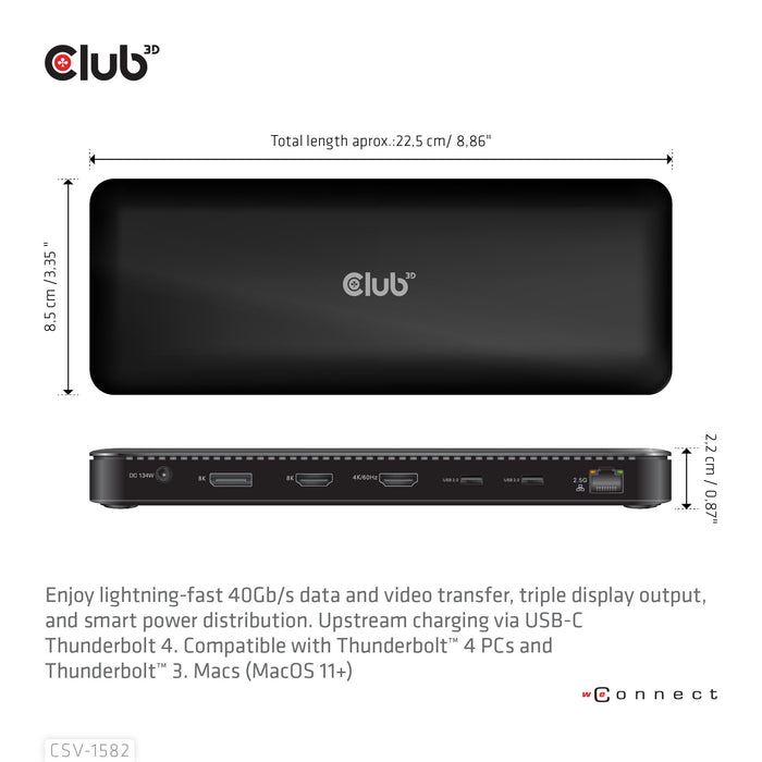 EAN 8719214472955 - CLUB3D Club 3D, Dockingstation TB4 12 in 1 imagen 3
