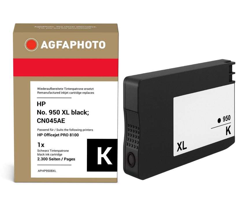 EAN 4250164832436 - AgfaPhoto APHP950BXL AP HP. OJ PRO8100 B cartucho de tinta 1 pieza(s) Compatible Alto rendimiento (XL) Ne imagen 1