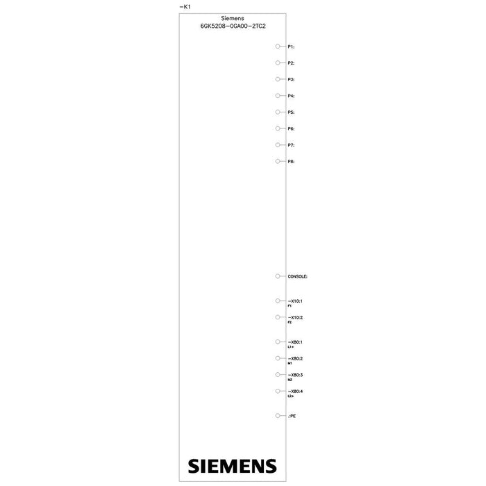 Siemens 6gk52080ga002tc2 6gk5208-0ga00-2tc2 Red Switch