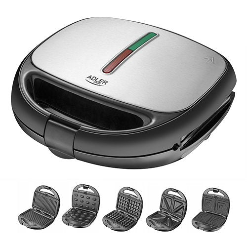 EAN 5902934832168 - Adler AD 3040 sandwichera 1200 W Negro, Gris imagen 6