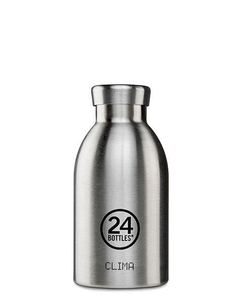 24bottles Clima Bottle Brushed Steel, 330 Ml
