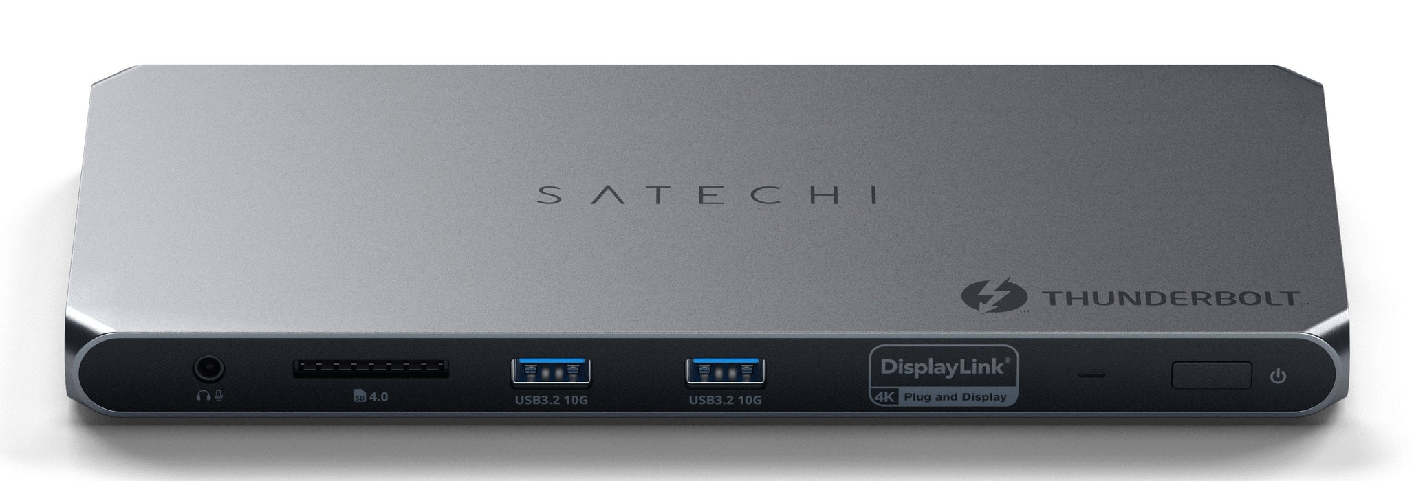 Satechi Thunderbolt 4  3.5mm Audio  Czytnik Kart  2x Usb-A 3.2  2x Hdmi 2.0 Displaylink  1x Ethernet  3x Tb4 Downstream  Dc/21v - Zasilacz 180w  96w Tb4 Passthrough