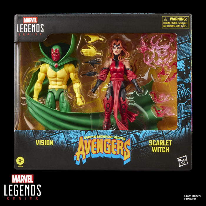 Pack 2 Figuras Marvel Legends Series Earth'S Mightiest Heroes Avengers Vision & Scarlet Witch