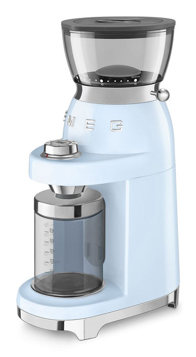 Molinillo De Café Smeg Cgf03pbeu, 15 Niveles De Molienda, Depósito De 240 G, 150 W, Azul Claro.