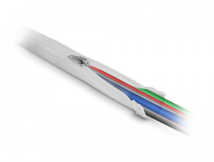 Delock Manga Trenzada Con Cremallera Resistente Al Calor 3 M X 50 Mm Blanco