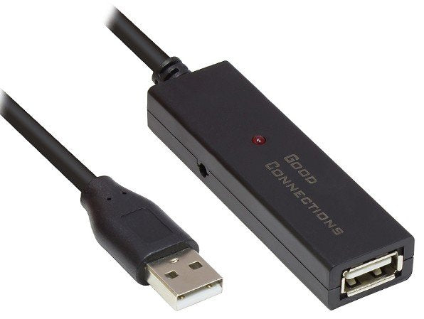 Good Connections Usb 2.0 An Usb-A Buchse Aktiv Cu 10m Schwarz
