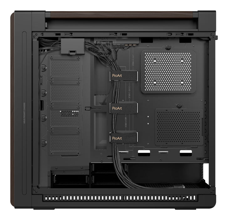 Caja  Pc Asus Geh Proart Pa602 Walnut Wood Metal Pwm Modern Negro