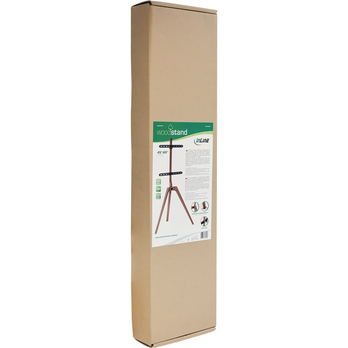 Inline® Woodstand Tv Pedestal, Tripod, For Led Tv 45"-65" (114-165cm), Max. 40kg