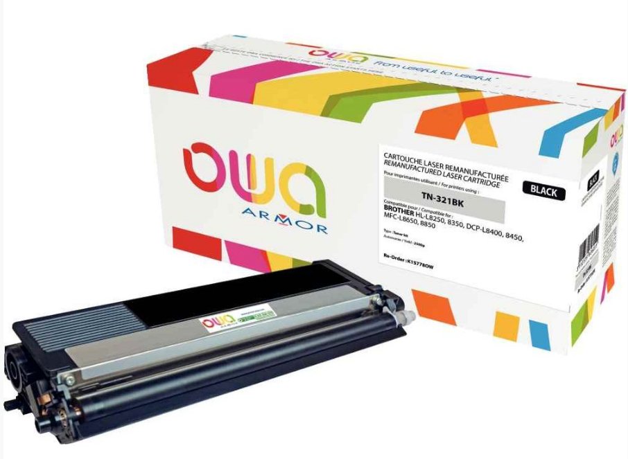 Owa Toner Compatible Con Brother Tn-321bk (2500 S.) Negro