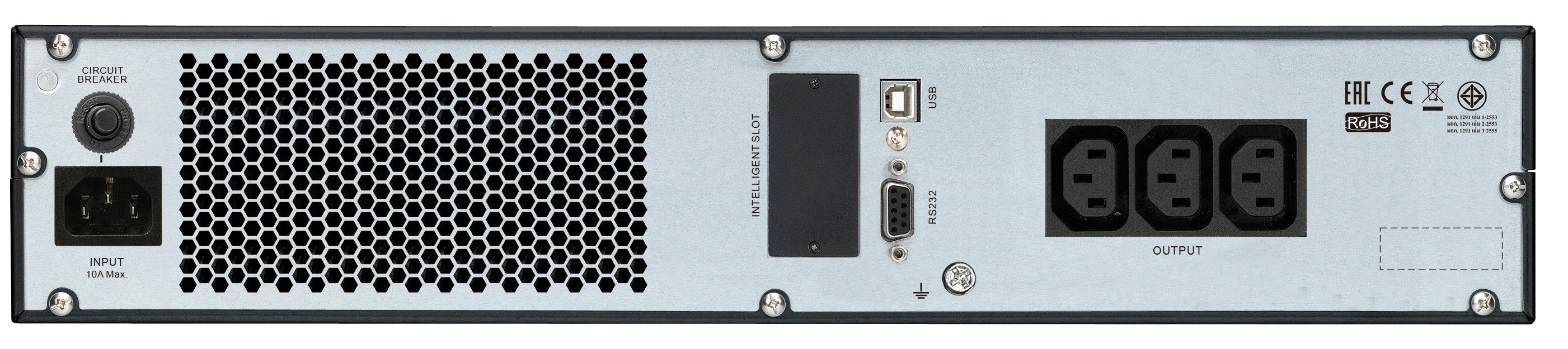EAN 0731304346166 - APC SRV1KRIRK sistema de alimentación ininterrumpida (UPS) Doble conversión (en línea) 1 kVA 800 W 3 sali imagen 2