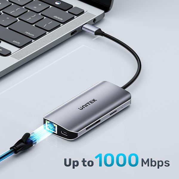 EAN 4894160052254 - UNITEK D1122A01 hub de interfaz 2 x USB 3.2 Gen 2 (3.1 Gen 2) Type-C 1000 Mbit/s Gris imagen 7