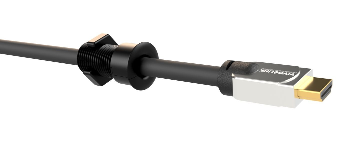 Solution For Cables Through  Desks Black Large Up To 55mm