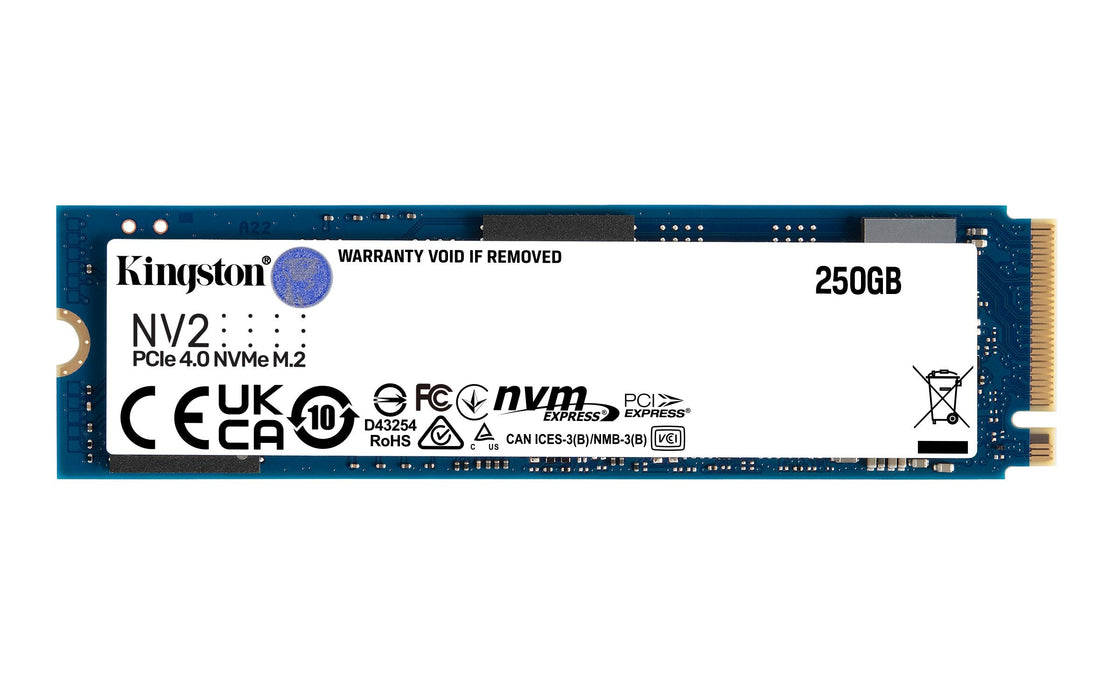 Disco Ssd Kingston Nv2 M.2 250gb Pcie G4x4 2280  Rw: 3000/1300mb/S, 80tbw Nvme