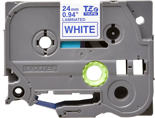 EAN 4977766685498 - Brother TZE-253 cinta para impresora de etiquetas Azul sobre blanco imagen 2