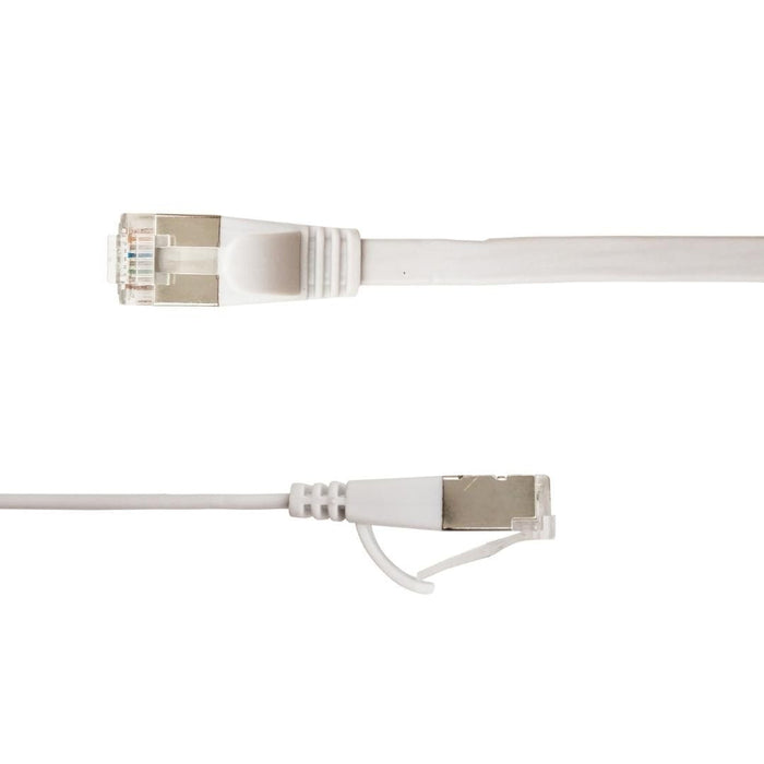 Flat U/Ftp Cat6a White 4m Awg 32/7, Pvc, 1 85x6mm Stp-Fl6a-00400-Wh
