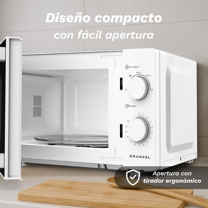 Microondas Grunkel Mw-25easy 850w Capacidad 25l Blanco