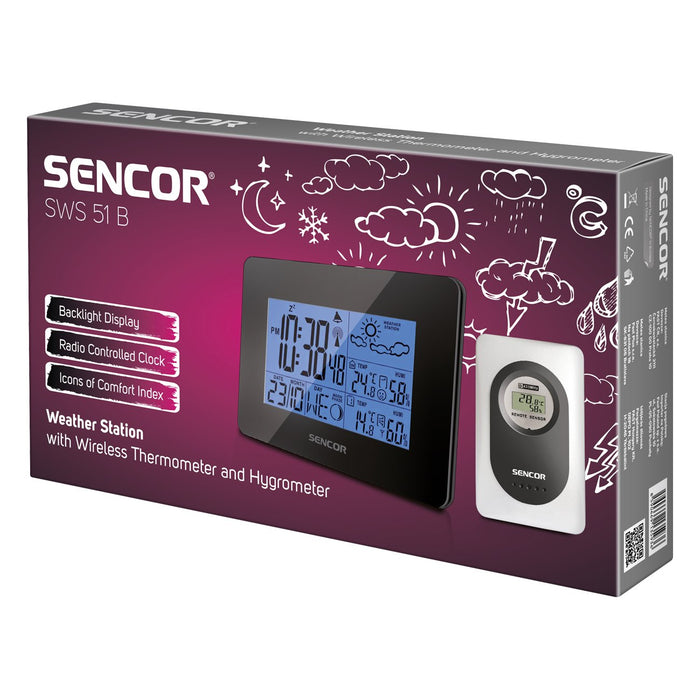 EAN 8590669135936 - Sencor SWS 51 B estación meteorológica digital Negro imagen 2