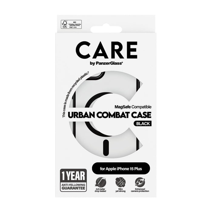 EAN 5715685005626 - PanzerGlass CARE™ by ® Urban Combat Case Transparent w. Black MagSafe iPhone 15 Plus funda para teléfono  imagen 3