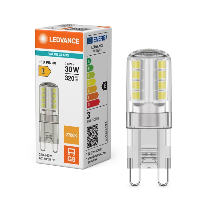 Osram Led Pin G9 P 2.6w 827 Clear G9 Led-Lampen Mit Retrofit-Stecksockel G9 Led Pi