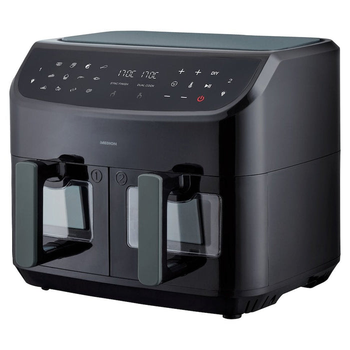 Freidora Medion Doppel Life P20 Md11760 Xxl (Negro, 2.600 Watt, 2 Körbe Je 4,35 Liter) 50077281