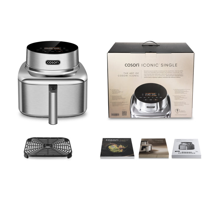 EAN 810123677696 - Cosori ICONIC Single Sencillo 6,2 L Independiente 1725 W Freidora de aire caliente Acero inoxidable imagen 3