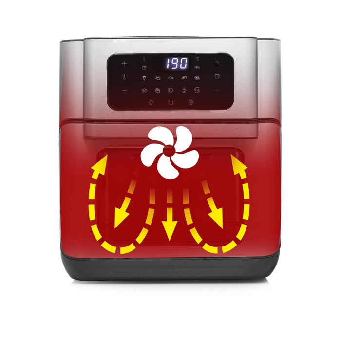 EAN 8713016091451 - Princess 182065 Sencillo 10 L Independiente 1500 W Freidora de aire caliente Plata imagen 34