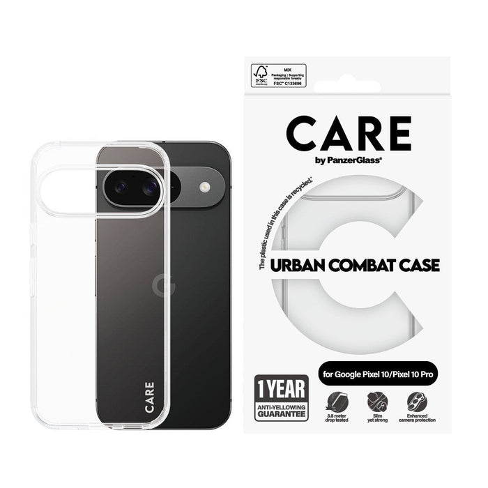 Panzerglass Care Flagship Case Transp.Urbancombat Clear Frame Google Pixel10/Pro