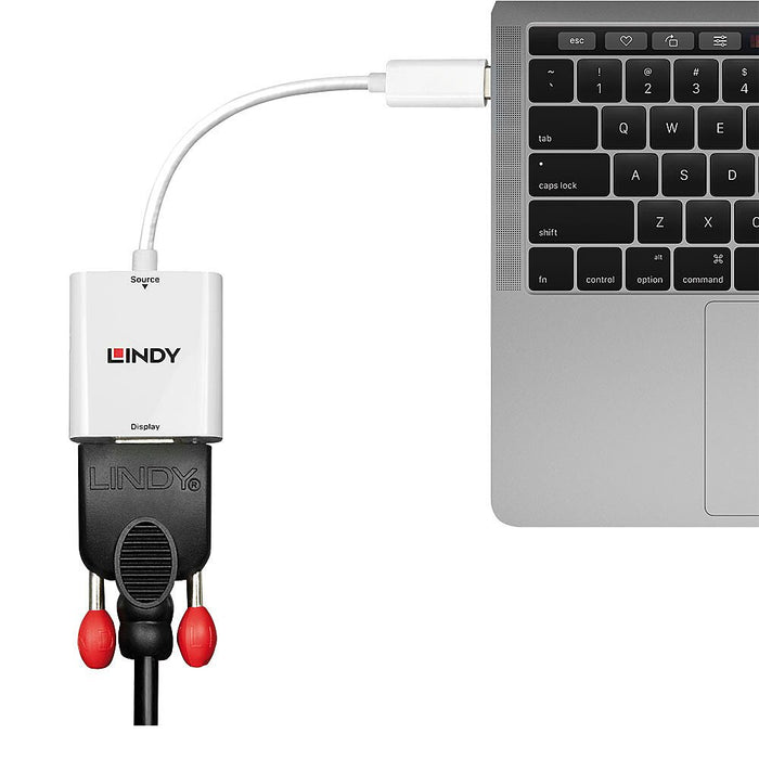 EAN 4002888433556 - Lindy 43355 adaptador de cable de vídeo USB Tipo C VGA (D-Sub) Blanco imagen 5