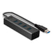 EAN 4002888433242 - Lindy 43324 hub de interfaz USB 3.2 Gen 1 (3.1 Gen 1) Type-A 5000 Mbit/s Negro imagen 3