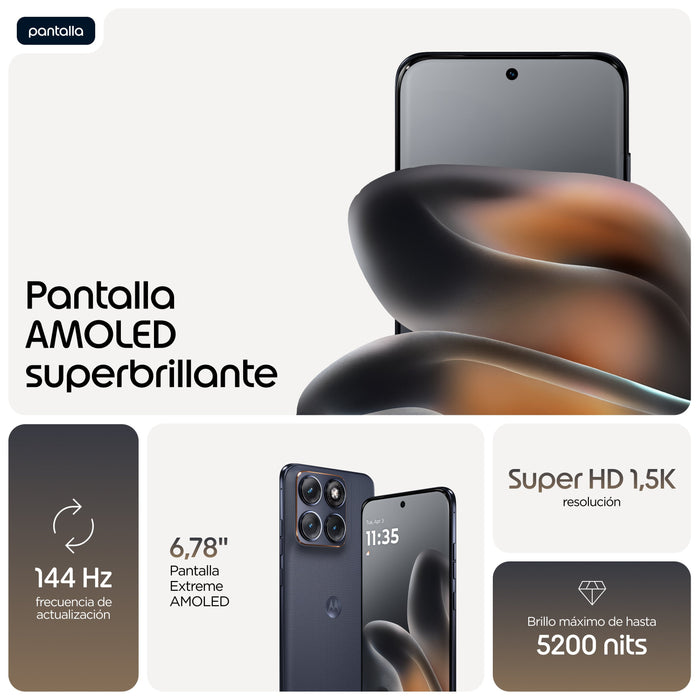 Motorola Edge 70 Fusion 17,2 Cm (6.78") Sim Doble Android 16.0 5g Usb Tipo C 12 Gb 256 Gb 7000 Mah Negro