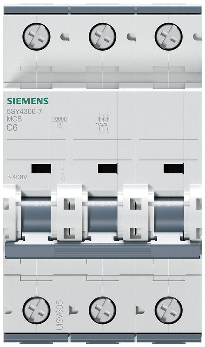 Siemens Automat C 6a 5sy43067 400v 10ka 3p