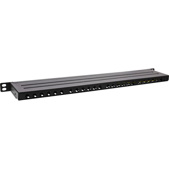 Inline® 19" Patch Panel Cat.6a 0.5 U 24-Port, With Dust Projoection, Negro