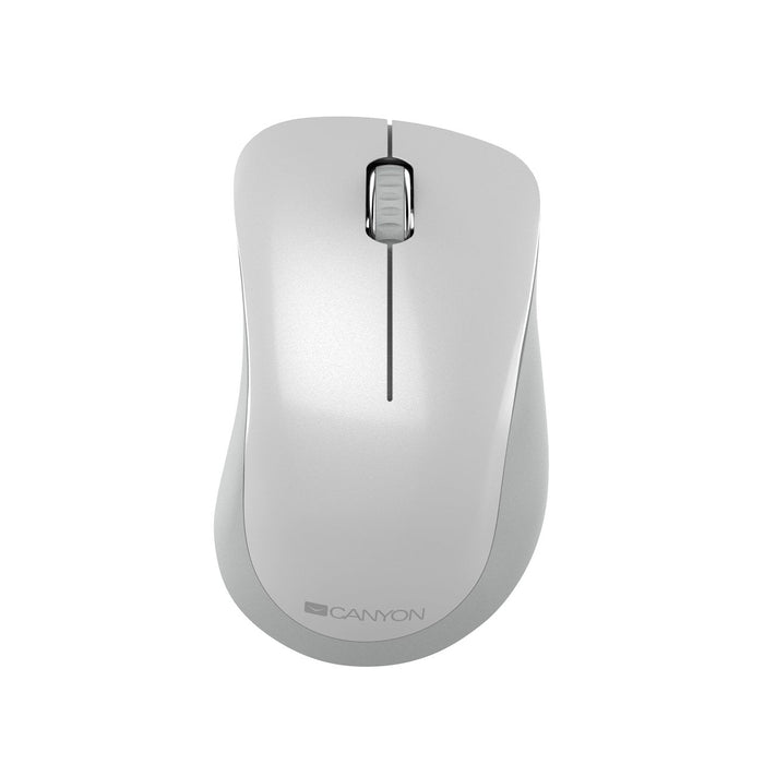 Canyon Mw-11, 2.4 Ghz Wireless Mouse ,With 3 Buttons, Dpi 1200, Battery:Aaa*2pcs ,Pearl Blanco Grey67*109*38mm 0.063kg