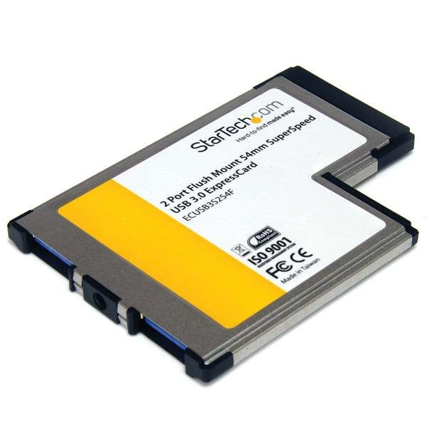 Startech.Com Tarjeta Adaptador Expresscard/54 Usb 3.0 De 2 Puertos Con Uasp Montaje Al Ras Controladora Superspeed 54 Mm Flush Mount Adaptador Usb Expresscard Usb 3.0 X 2 Para P/N: S2510bu33pw S251bmu3fp S251bu31315 S3540bu33e Sm2ngffmbu33