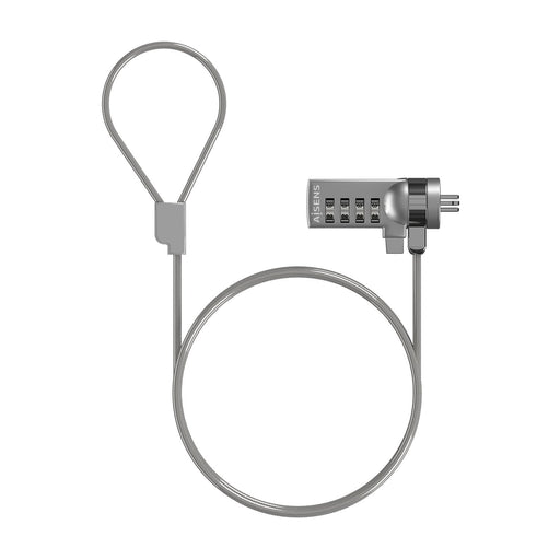 EAN 8436574707557 - AISENS ASLK-D40N01-SL cable antirrobo Plata 1,5 m imagen 1
