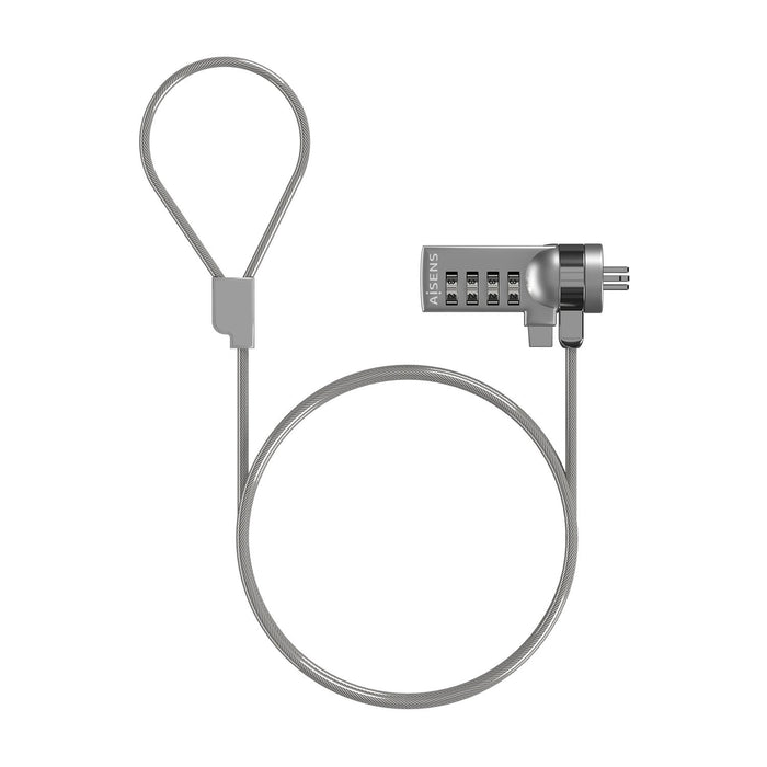 EAN 8436574707557 - AISENS ASLK-D40N01-SL cable antirrobo Plata 1,5 m imagen 1