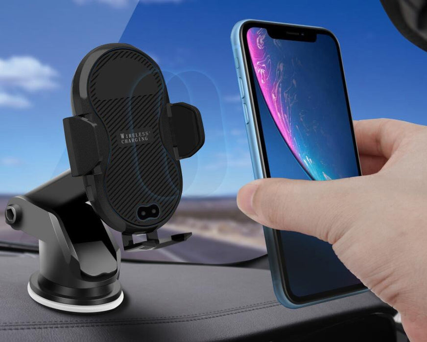 Techly 108781 Automatic Car Smartphone Holder With Wireless Induction Qi Charger 10w