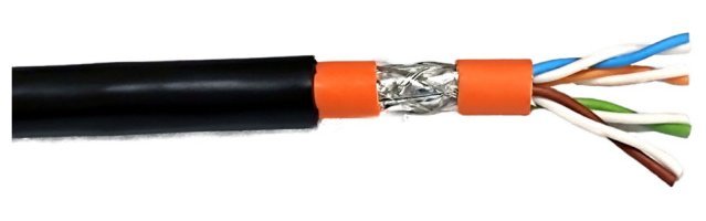 Efb Cat.7 Innen- Aussencable 1200mhz Awg23 S Ftp,Pe Mantel, Cpr Fca, Innen Dca, Sw& Or, 500m