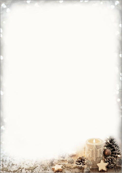 Sigel Weihnachtsbriefpapier Christmas Candle Motiv Din A4 90 G Qm 25 Hojas